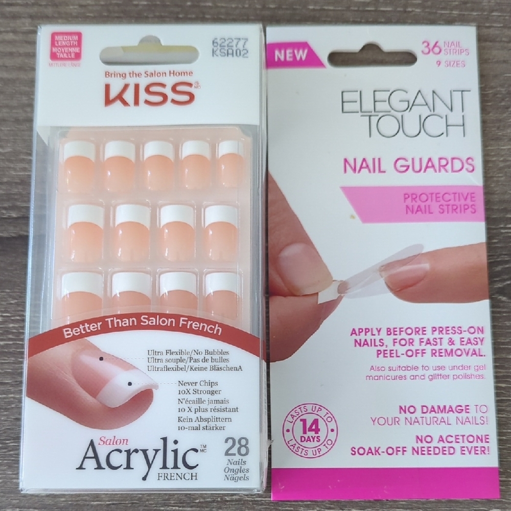 Kiss Salon Acrylic French Nails with Natural Pink Shade
